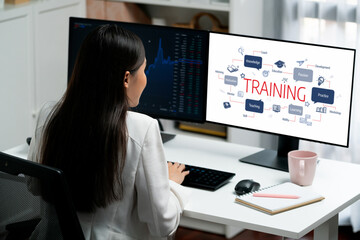 Poster - E-learning website with sofware for student to study online on the internet network brisk