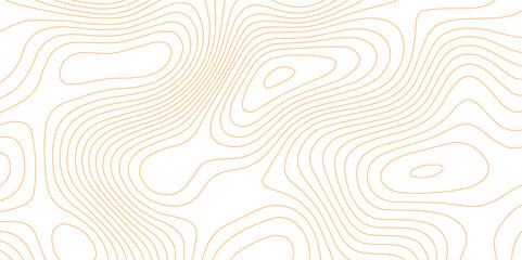 Poster - Vector line contour map texture, typography abstract pattern, golden mountain landscape grid.
