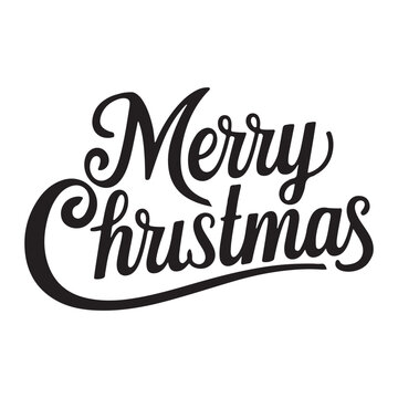 Merry Christmast Lettering Vector Illustration.
