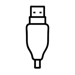 Poster - an outline of a USB cable, ready for use