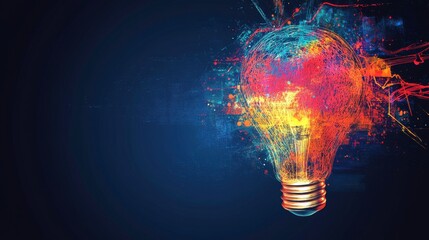 Poster - Innovative Marketing Strategies with Abstract Light Bulb Design