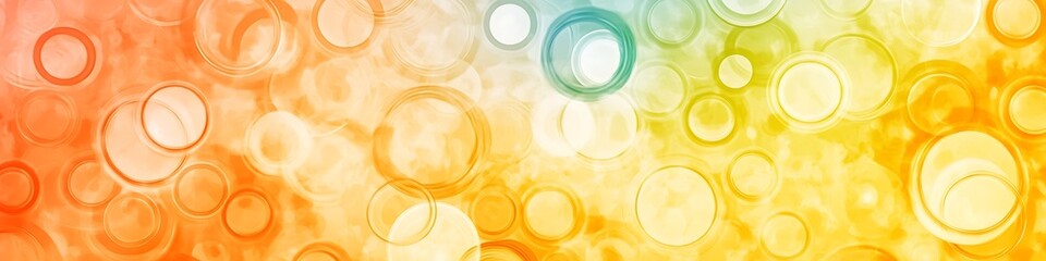 Poster - Vivid circular symphony with dynamic overlaps and radiant energy







