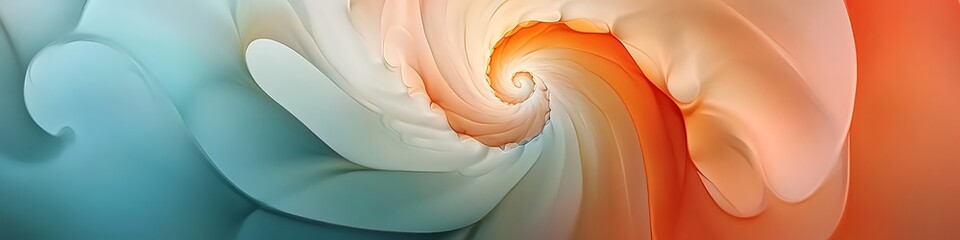 Poster - A bright, abstract spiral pattern with a smooth area