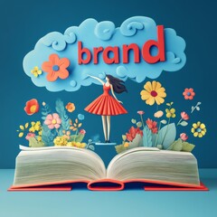 Poster - Blooming Brand: A Journey of Imagination and Creation from the Pages of a Book