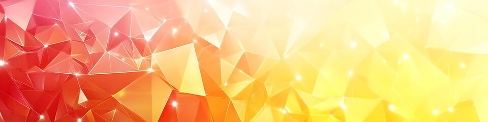 Poster - A bright, abstract triangular pattern with a wide white area