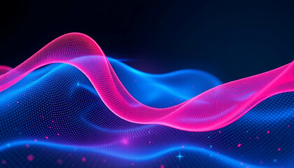 Abstract technology background with glowing lines