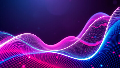 Abstract technology background with glowing lines