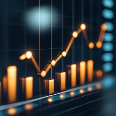 Aufkleber - Financial Growth Chart: A Visual Representation of Stock Market Performance and Investment Success