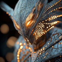 Poster - Warframe is a robotic creation and a military futuristic robot warrior