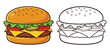 © Ahmed - Delicious Cheese Burger vector Clipart Illustration with a white background