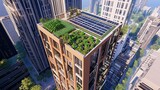 Urban Rooftop Garden High-Rise