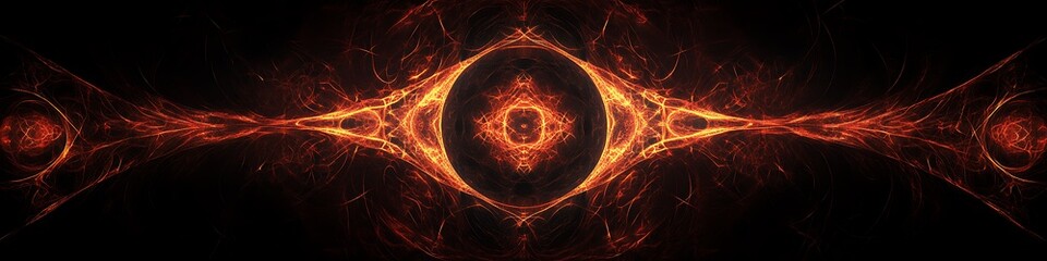 Poster - A dynamic, abstract fractal pattern with a smooth area for text