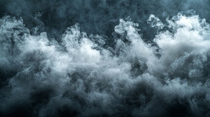 Poster - A thick blanket of fog swirls gracefully, creating an enigmatic atmosphere filled with soft, billowy forms. The interplay of light enhances the mist’s rugged beauty, evoking a sense of wonder