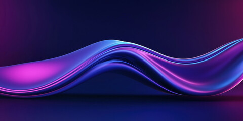 Wall Mural - Modern blue gradient background with smooth curved lines, elegant and dynamic design for corporate presentations