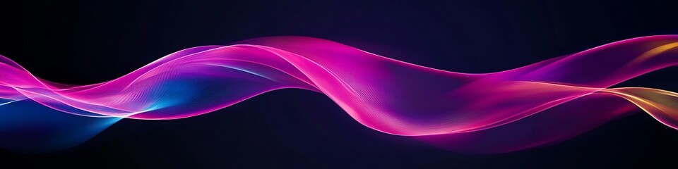Poster - Flowing abstract wave design with seamless curves and a refined smooth space
