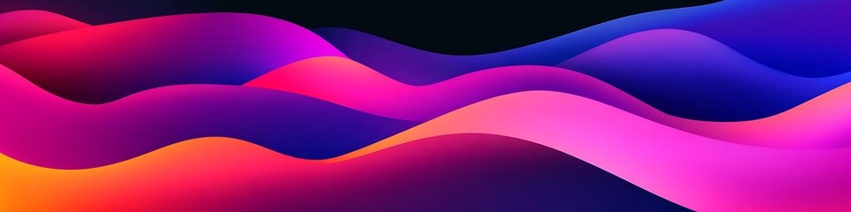 Poster - A dynamic, abstract wave pattern with a smooth area for text