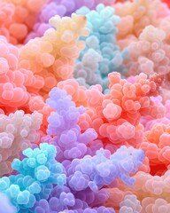 Poster - Pastel Color Bubbles Abstract Background