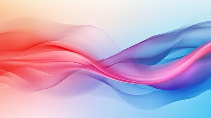 Poster - Abstract Pink Blue Wave Background Design Elegant Smooth Flowing Swirls Soft Pastel Colors Modern Artistic Digital Illustration Fluid Dynamic Texture 