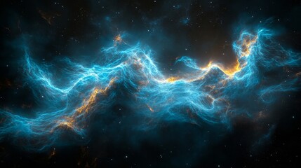 Wall Mural - a cosmic landscape featuring stars, nebulae, and galaxies