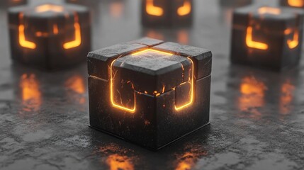Poster - a detailed 3d rendering of a circuit board with luminous connections, showcasing artificial intellig