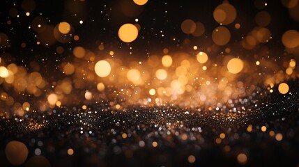 Wall Mural - golden light background with bokeh. a solid golden sparkler. image of ai with black background. a ba