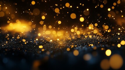 Wall Mural - golden light background with bokeh. a solid golden sparkler. image of ai with black background. a ba