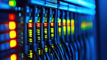 Poster - High Contrast Data Center with Bright Lighting
