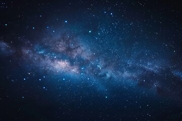 a dark night sky with a vibrant milky way galaxy shining above, a starry night sky with a twinkling 