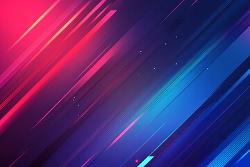 Poster - Abstract Diagonal Lines Dynamic Background Pink Blue Purple Gradient Modern Design Futuristic Technology Digital Art Vivid Color Stripes Vector       