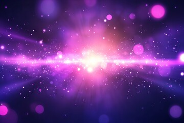 Poster - Abstract Purple Pink Glowing Background Bright Sparkling Lights Festive Shimmering Magic Energy Cosmic Galaxy Design Digital Art Illustration sky blur