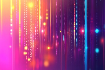 Poster - Abstract Pink Purple Neon Light Lines Background Digital Art Vivid Glowing Bright Energy Dynamic Modern Futuristic Design Technology Illustration     