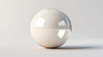 Aufkleber - Egg with a reflective surface showcasing intricate details and light effects on a plain background