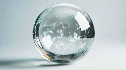Aufkleber - Glass ball reflecting light and surroundings with a colorful background and photo elements included