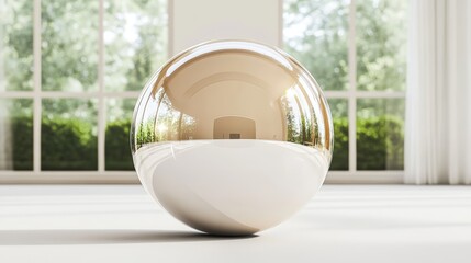 Aufkleber - Sphere containing a house surrounded by nature and photo elements in a creative composition