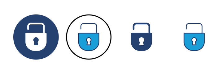 Fototapete - Lock icon vector. Padlock icon vector. Encryption icon. Security symbol