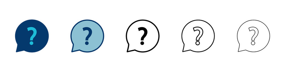 Poster - Question Icon vector isolated on white background. Question mark sign. help icon. Faq