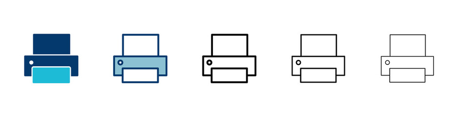 Wall Mural - printer icon vector isolated on white background. print icon. fax vector icon.