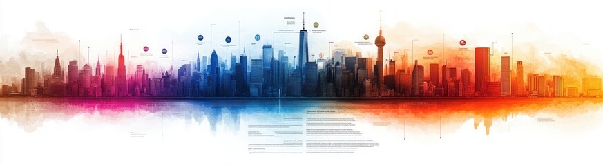 Modern Infographic Timeline Design with Colorful Icons and Customizable Template