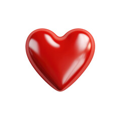Wall Mural - red heart shape on transparent background