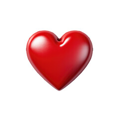 Wall Mural - Red heart shape on transparent background