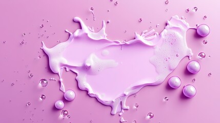Aufkleber - Pink liquid splash on pink background creating dynamic visual effect with vibrant colors and textures