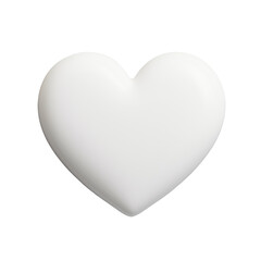 Wall Mural - White heart shape on transparent background