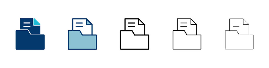 Leinwandbilder - Folder Icon vector isolated on white background. Folder and documents Icon. icon archive