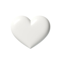 Wall Mural - White heart shape on transparent background