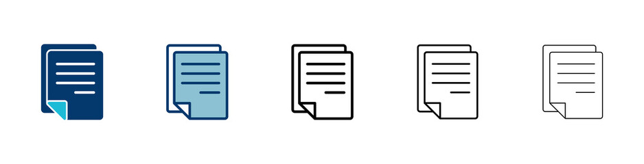 Wall Mural - document icon vector isolated on white background. paper icon. file icon