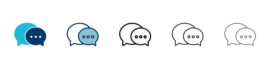 Poster - Chat icon vector isolated on white background. Chat vector icon. Speech bubble. message. contact us