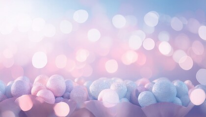 Wall Mural - pastel pink and blue abstract bokeh lights blurred background. sparkling colorful glowing defocused 