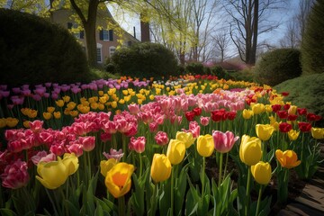 Poster - tulips in the park