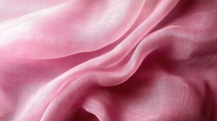 Poster - A pink fabric texture with a delicate weave, featuring soft gradients and enough space for textual overlays or designs.