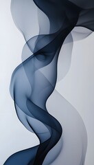 Poster - Abstract smoke like formations dance across a white background
